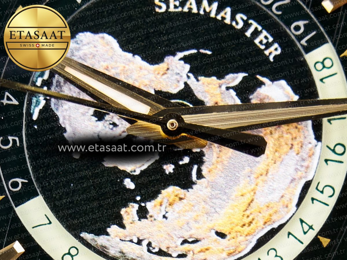 Omega Aqua Terra GMT Worldtimer 150M 43mm 24 Best Edition Green Dial on SS Bracelet A8938 - Görsel 14