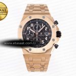 Audemars Piguet Royal Oak Rg/Rg Siyah/Blk Apf A3126 Eta Saat - Görsel 3 - 1:1 Süper Klon Saat