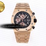 Audemars Piguet Royal Oak Rg/Rg Siyah/Altın Apf A3126 Eta Saat - Görsel 3 - 1:1 Süper Klon Saat