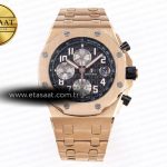 Audemars Piguet Royal Oak Rg/Rg Siyah/Rakamlı Apf A3126 Eta Saat - Görsel 3 - 1:1 Süper Klon Saat