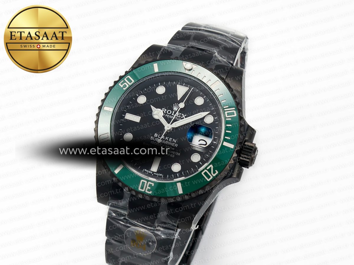 Rolex Blaken Sub Green PVD/SS Black V6F V2 VS3135 - Görsel 2