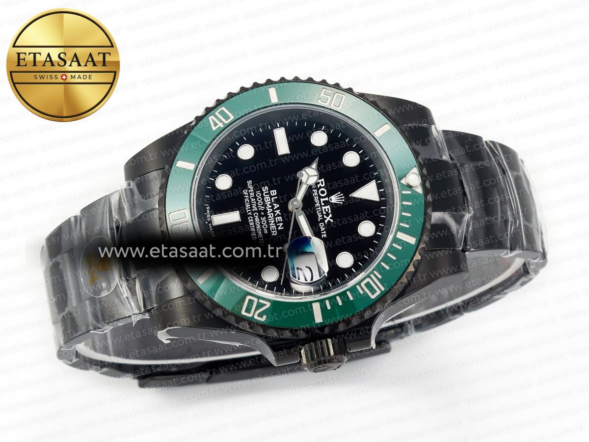Rolex Blaken Sub Green PVD/SS Black V6F V2 VS3135 - Görsel 8