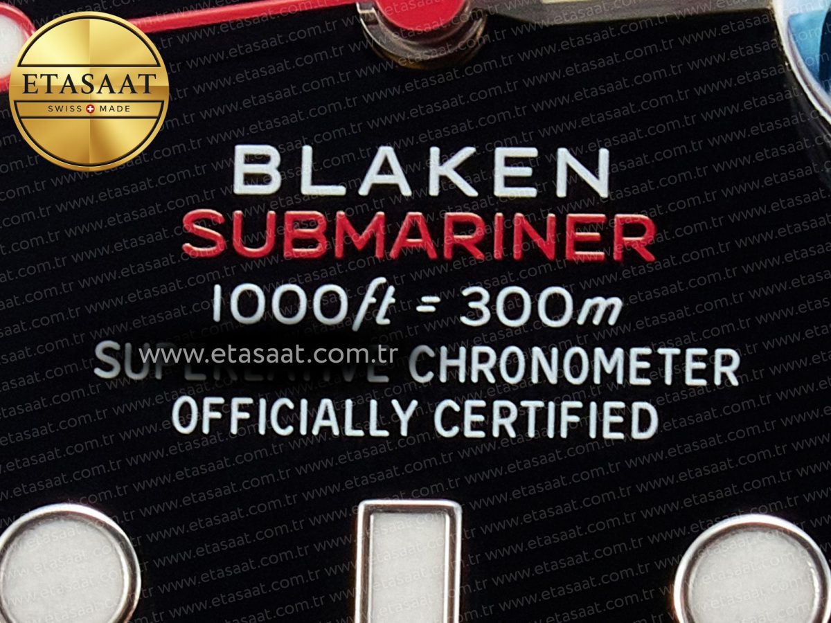 Rolex Blaken Submariner Red PVD/SS Black V6F V2 VS3135 - Görsel 11