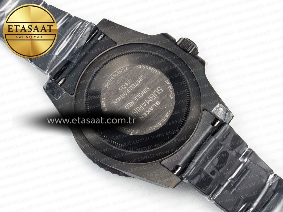 Rolex Blaken Submariner Red PVD/SS Black V6F V2 VS3135 - Görsel 18