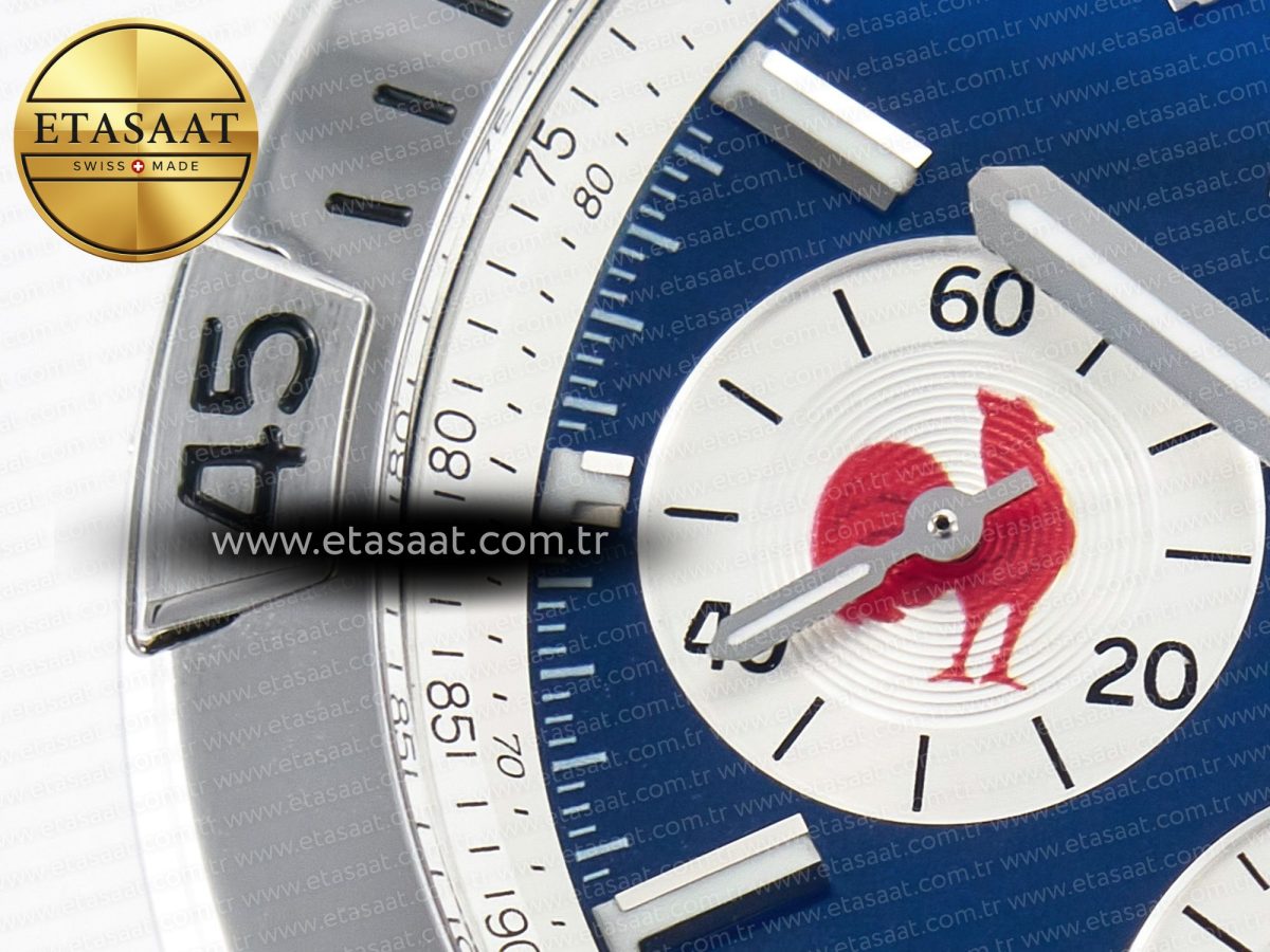 Breitling Chronomat B01 France 42mm SS BLSF 1:1 Best Edition Blue Dial on SS Bracelet A7750 - Görsel 10