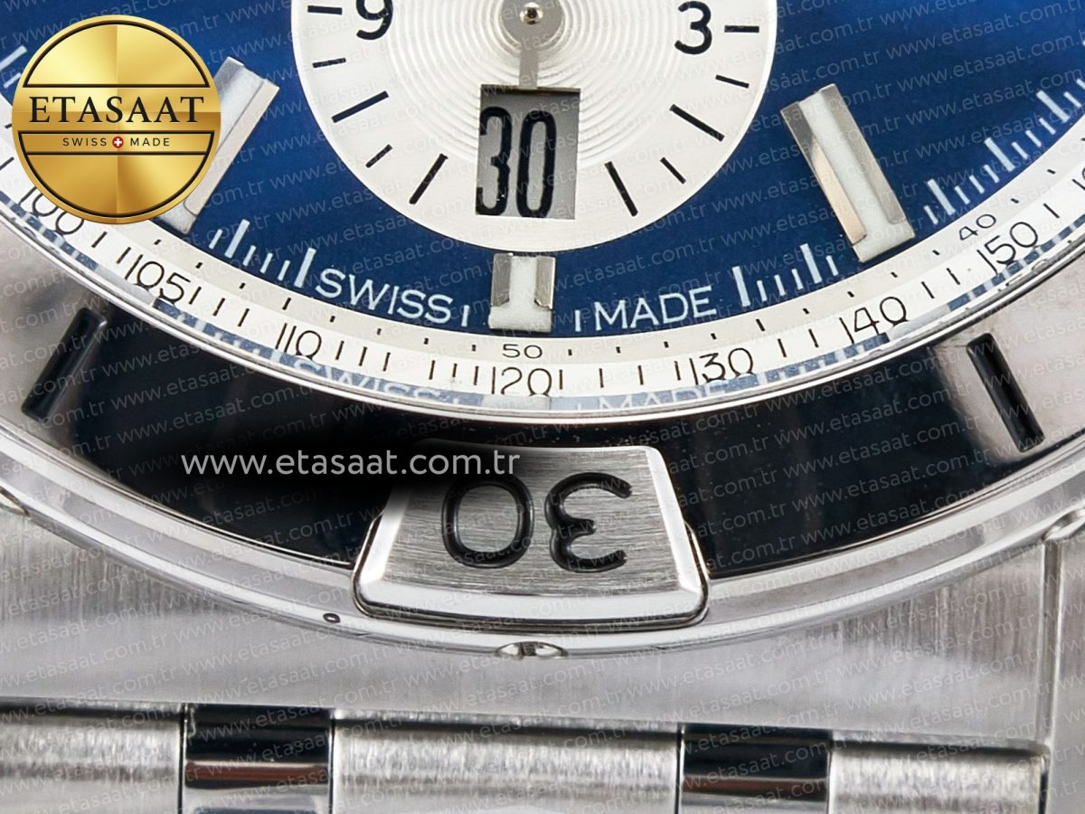 Breitling Chronomat B01 France 42mm SS BLSF 1:1 Best Edition Blue Dial on SS Bracelet A7750 - Görsel 12