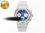 Breitling Chronomat B01 France 42mm SS BLSF 1:1 Best Edition Blue Dial on SS Bracelet A7750 - Görsel 3