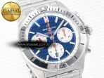 Breitling Chronomat B01 France 42mm SS BLSF 1:1 Best Edition Blue Dial on SS Bracelet A7750 - Görsel 5