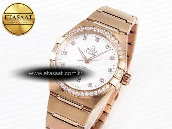 constellation 39mm rg diamonds bezel aswf 11 best edition white dial on rg bracelet a88011