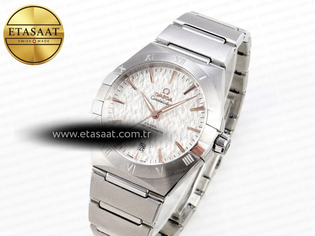 constellation 39mm ss aswf 11 best edition white textured dial on ss bracelet a88002