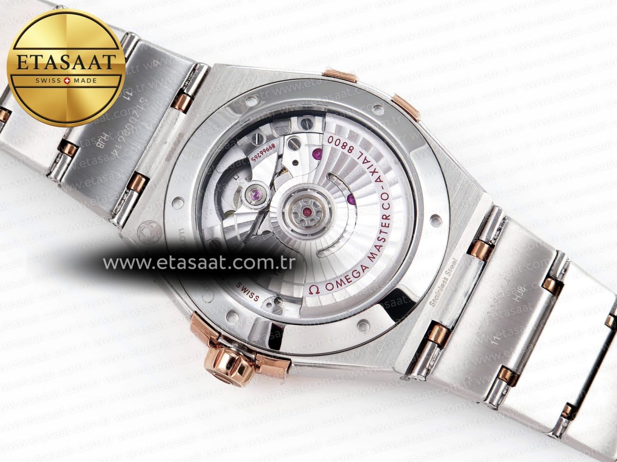 Omega CONSTELLATION 39MM SS/RG WHITE DIAMONDS DIAL ON SS/RG BRACELET A8800 - Görsel 14