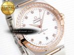 constellation 39mm ss rg diamonds bezel aswf 11 best edition white diamonds dial on ss rg bracelet a88005