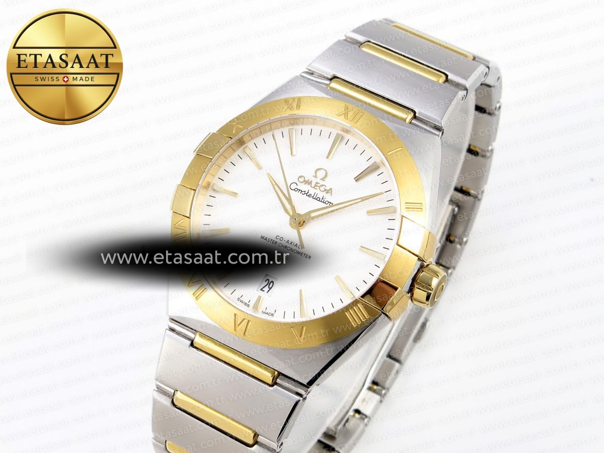 Omega CONSTELLATION 39MM SS/YG WHITE A8800 - Görsel 1