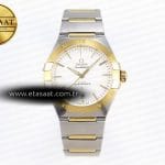 Omega Constellation 39MM Çelik/Altın Beyaz A8800 Eta Saat - Görsel 3 - 1:1 Süper Klon Saat
