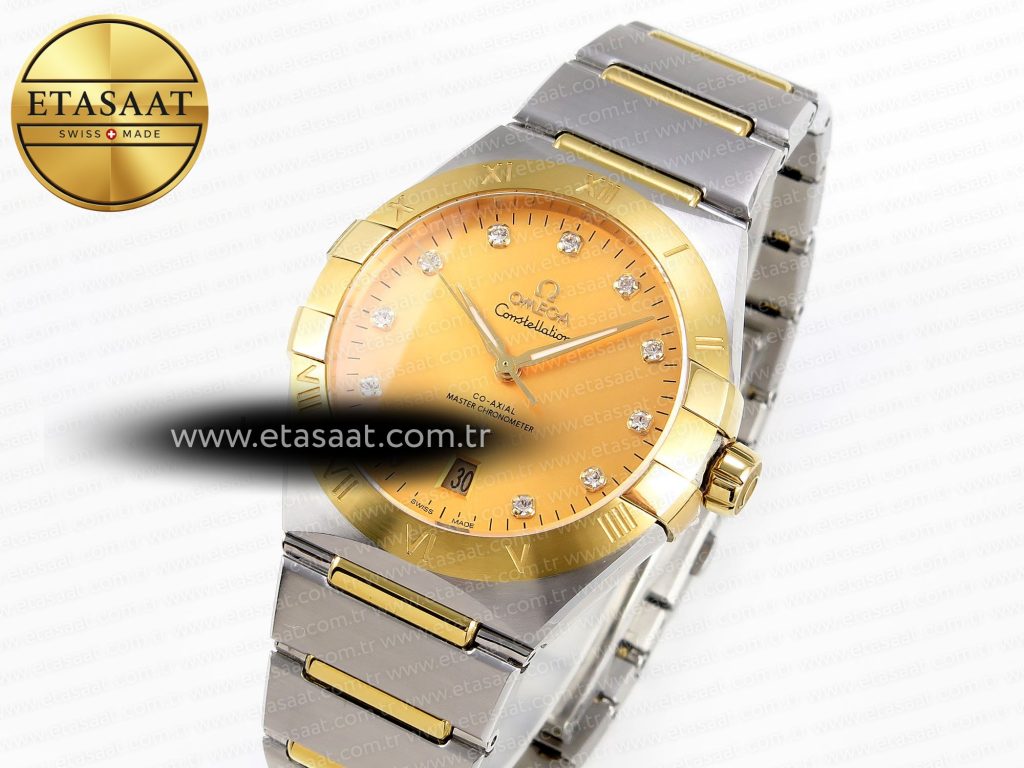 constellation 39mm ss yg aswf 11 best edition yg diamonds dial on ss yg bracelet a88002