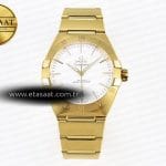Omega Constellation 39MM YG Pırlantalı Beyaz Kadran A8801 Eta Saat - Görsel 3 - 1:1 Süper Klon Saat