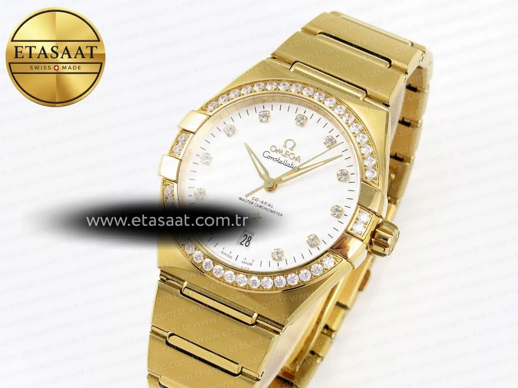 constellation 39mm yg diamonds bezel aswf 11 best edition white diamonds dial on yg bracelet a88011