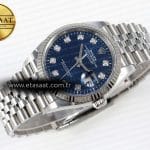 Rolex Datejust 36 Mavi Pırlantalı Clean 126234 Eta Saat - Görsel 3 - 1:1 Süper Klon Saat