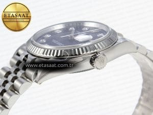 Rolex Datejust 126234 36mm Mavi Kadran Pırlanta Bezel Jubilee Bilezik Clean Factory VR3235 Super Clone ETA – Detay Görünümü 29
