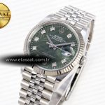 datejust 36 126234 clean 11 best edition 904l steel green leaf diamonds dial on jubilee bracelet vr32351
