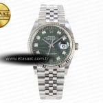 Rolex Datejust 36 126234 Çelik Yeşil VR3235 Eta Saat - Görsel 3 - 1:1 Süper Klon Saat