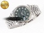 datejust 36 126234 clean 11 best edition 904l steel green leaf diamonds dial on jubilee bracelet vr32354