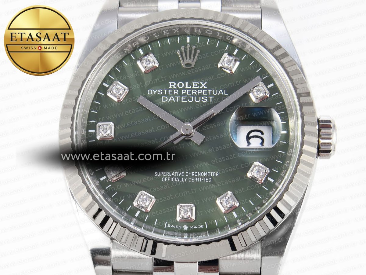 Rolex DateJust 36 126234 STEEL GREEN VR3235 - Görsel 5
