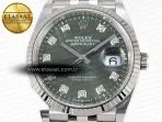datejust 36 126234 clean 11 best edition 904l steel green leaf diamonds dial on jubilee bracelet vr32355