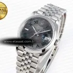 datejust 36 ss 126200 vsf 11 best edition 904l steel gray dial green roman on jubilee bracelet vs32351