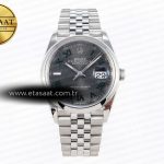 Rolex Datejust 36 126200 Gri Kadran Yeşil Roma VS3235 Eta Saat - Görsel 3 - 1:1 Süper Klon Saat