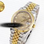 datejust 36 ss 126233 vsf 11 best edition 904l steel yg textured diamonds dial on jubilee bracelet vs32351