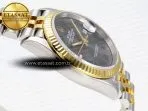 datejust 36 ss rg 126231 vsf 11 best edition 904l steel gray dial green roman marker on jubilee bracelet vs32359