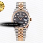 Rolex Datejust 36 Çelik/RG 126231 Gri Dokulu VS3235 Eta Saat - Görsel 3 - 1:1 Süper Klon Saat