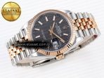 Rolex DateJust 36 SS/RG 126231 Gray Textured Stick Dial on Jubilee Bracelet VS3235 - Görsel 6
