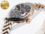 Rolex DateJust 36 SS/RG 126231 Gray Textured Stick Dial on Jubilee Bracelet VS3235 - Görsel 8