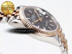 Rolex DateJust 36 SS/RG 126231 Gray Textured Stick Dial on Jubilee Bracelet VS3235 - Görsel 9