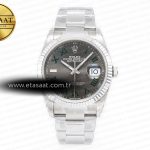 Rolex Datejust 41 126330 904L Gri Kadran Yeşil Roma VS3235 Eta Saat - Görsel 3 - 1:1 Süper Klon Saat