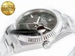 Rolex DateJust 41 126330 904L Best Edition Gray Dial Green Roman on Oyster Bracelet VS3235 - Görsel 6