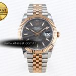 Rolex Datejust 41 126331 Gri Dokulu Kadran VS3235 Eta Saat - Görsel 3 - 1:1 Süper Klon Saat