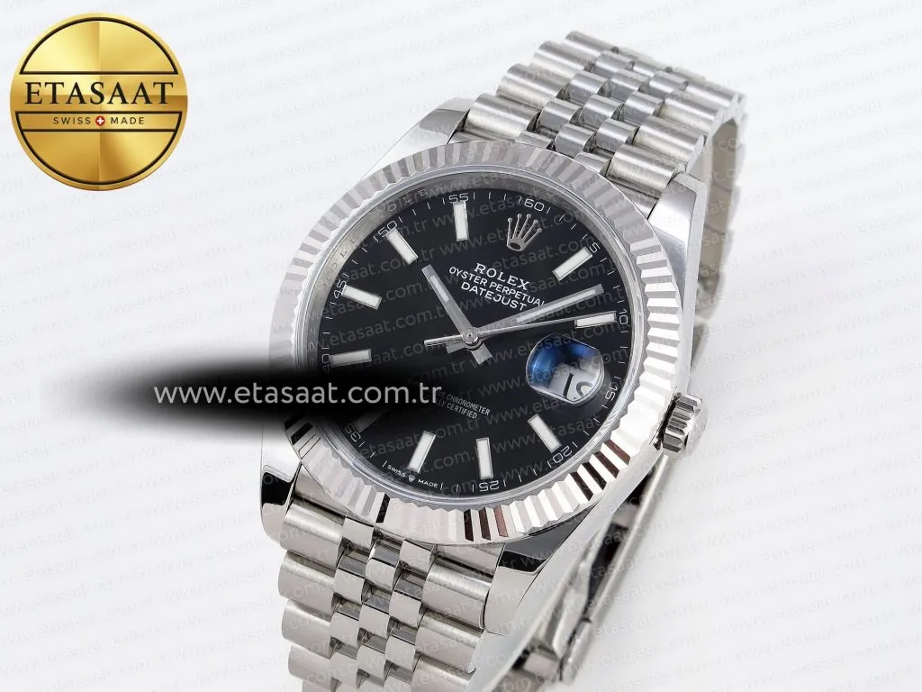 datejust 41mm 126334 904 ss arf 11 best edition black dial sticks markers on jubilee bracelet sh32351