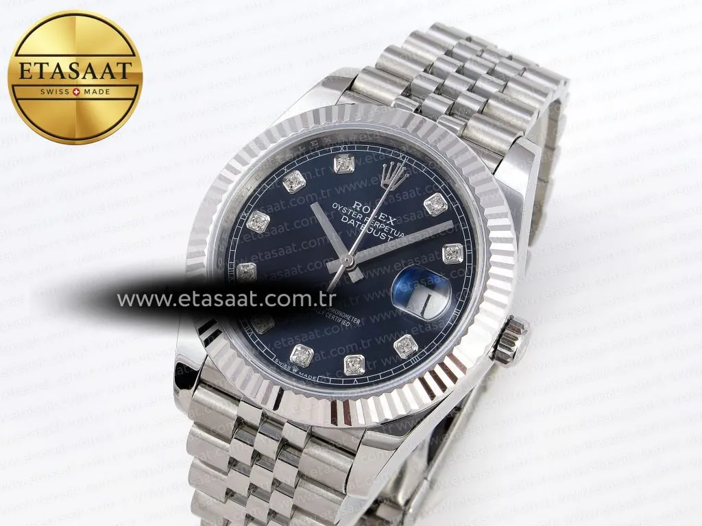 datejust 41mm 126334 904 ss arf 11 best edition blue dial diamonds markers on jubilee bracelet sh32351