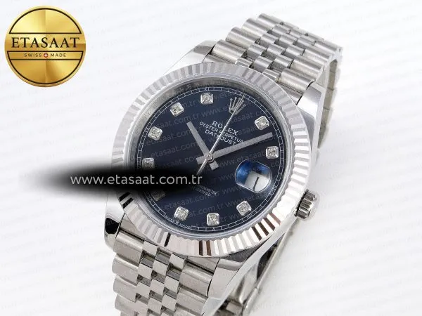 Rolex Datejust 41MM 126334 Mavi Kadran Pırlantalı SH3235 Eta Saat - Görsel 2 - özel seçki Saat