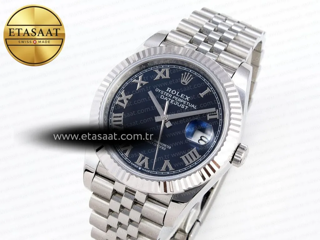 datejust 41mm 126334 904 ss arf 11 best edition blue dial roman markers on jubilee bracelet sh32351
