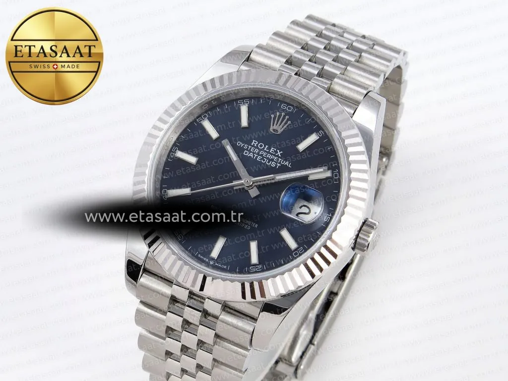 datejust 41mm 126334 904 ss arf 11 best edition blue dial sticks markers on jubilee bracelet sh32351