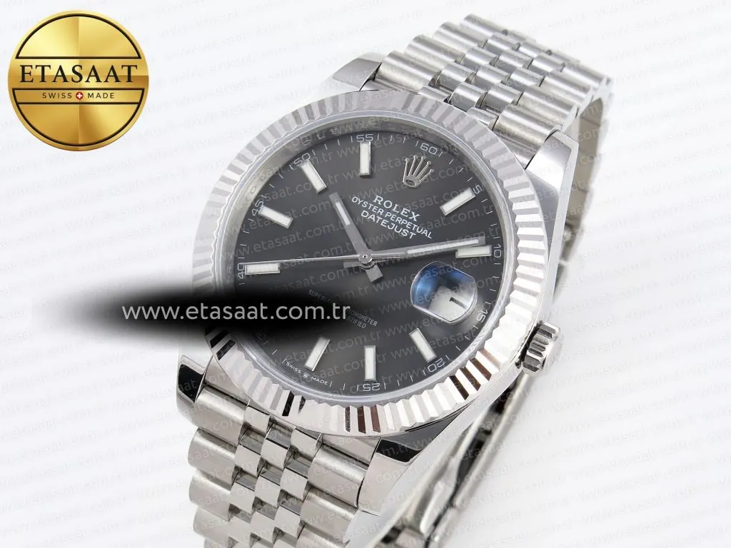 datejust 41mm 126334 904 ss arf 11 best edition gray dial sticks markers on jubilee bracelet sh32352