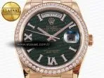 daydate 36mm rg rg pres dia green dial raf a28364