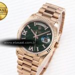 Rolex DayDate 36mm RG/RG Pres Green Dial RAF A2836
