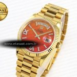 Rolex DayDate YG/YG Pres Orange Gradient A2836