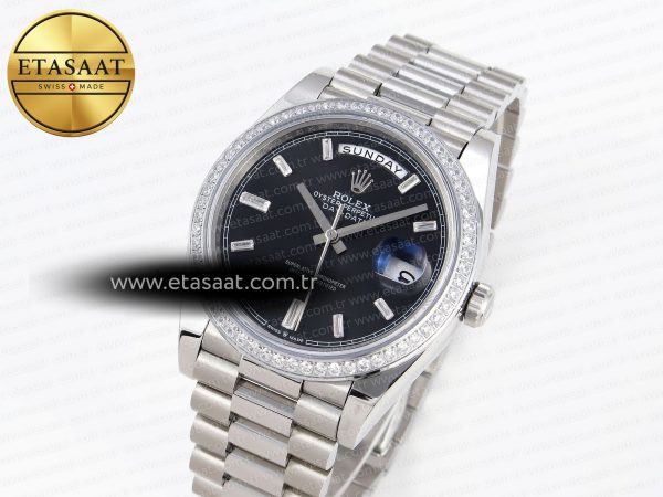 Rolex DayDate 40 BLACK CRYSTA BRACELET A2836