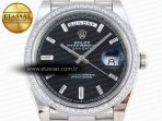 Rolex DayDate 40 BLACK CRYSTA BRACELET A2836 - Görsel 4